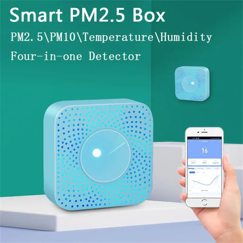 

Tuya Wifi Smart Air Housekeeper PM2.5, PM10, Temperature, Humidity 4 In 1 Smart Air Box Sensor Automation Alarm Detector CoRui