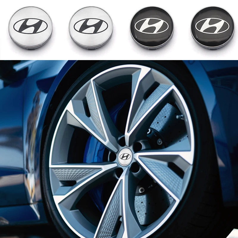 

4pcs Badge Wheel Center Hubcap Tire Rim Hub Cover Protection Sticker Car Styling For Hyundai Tucson i30 Creta ix35 Solaris i20