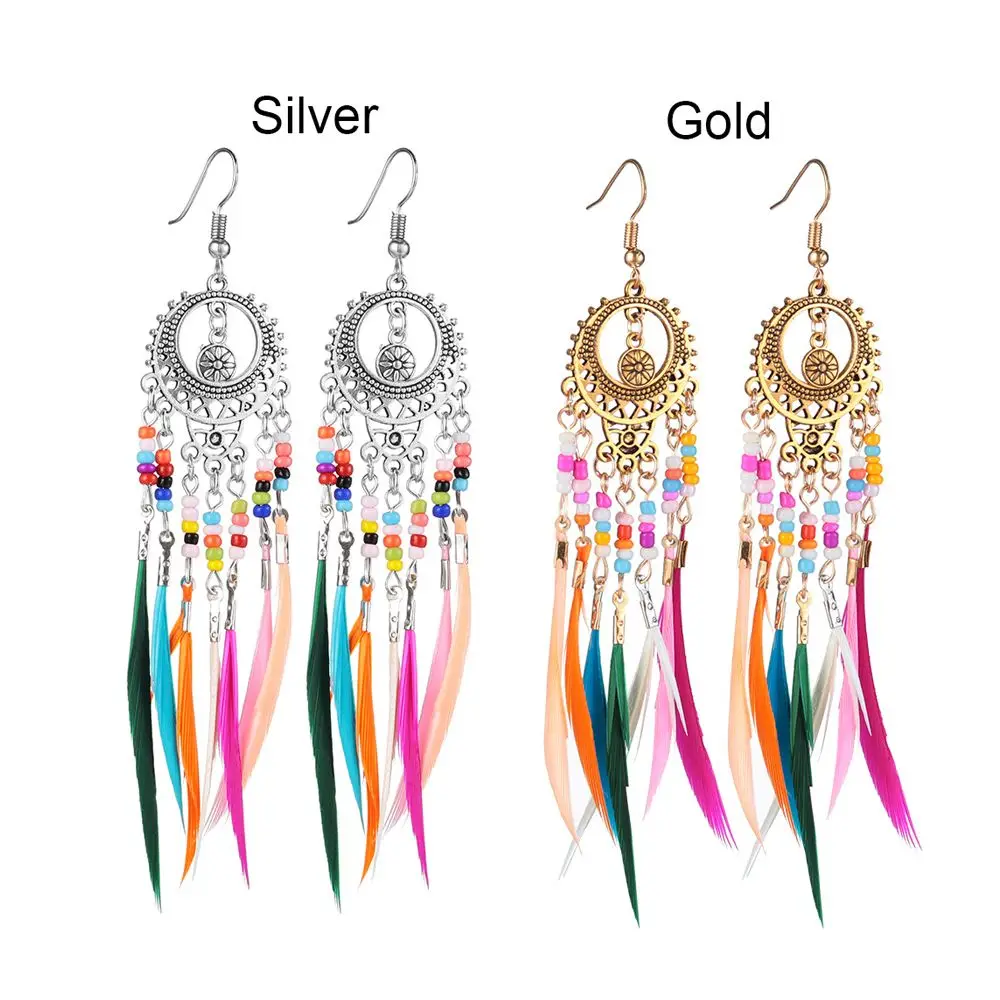 Этнические Винтажные Висячие Серьги В Стиле Бохо