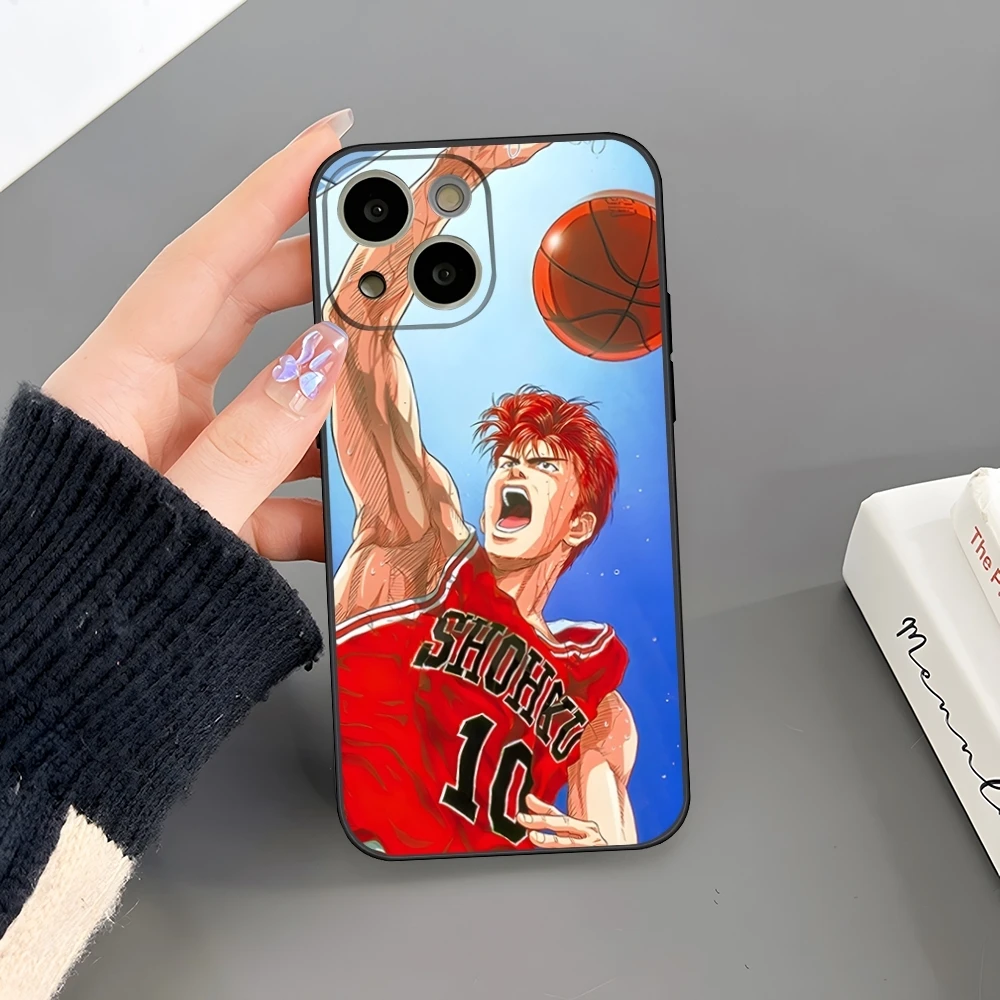 Фото Чехол для телефона с аниме-дизайном Slam-Dunk для iPhone 17 Air, 15 Pro Max, 14 Pro, 16 Plus, 12, 13, 11, XR, X, XS, 8, 7 Plus (задняя крышка) №5