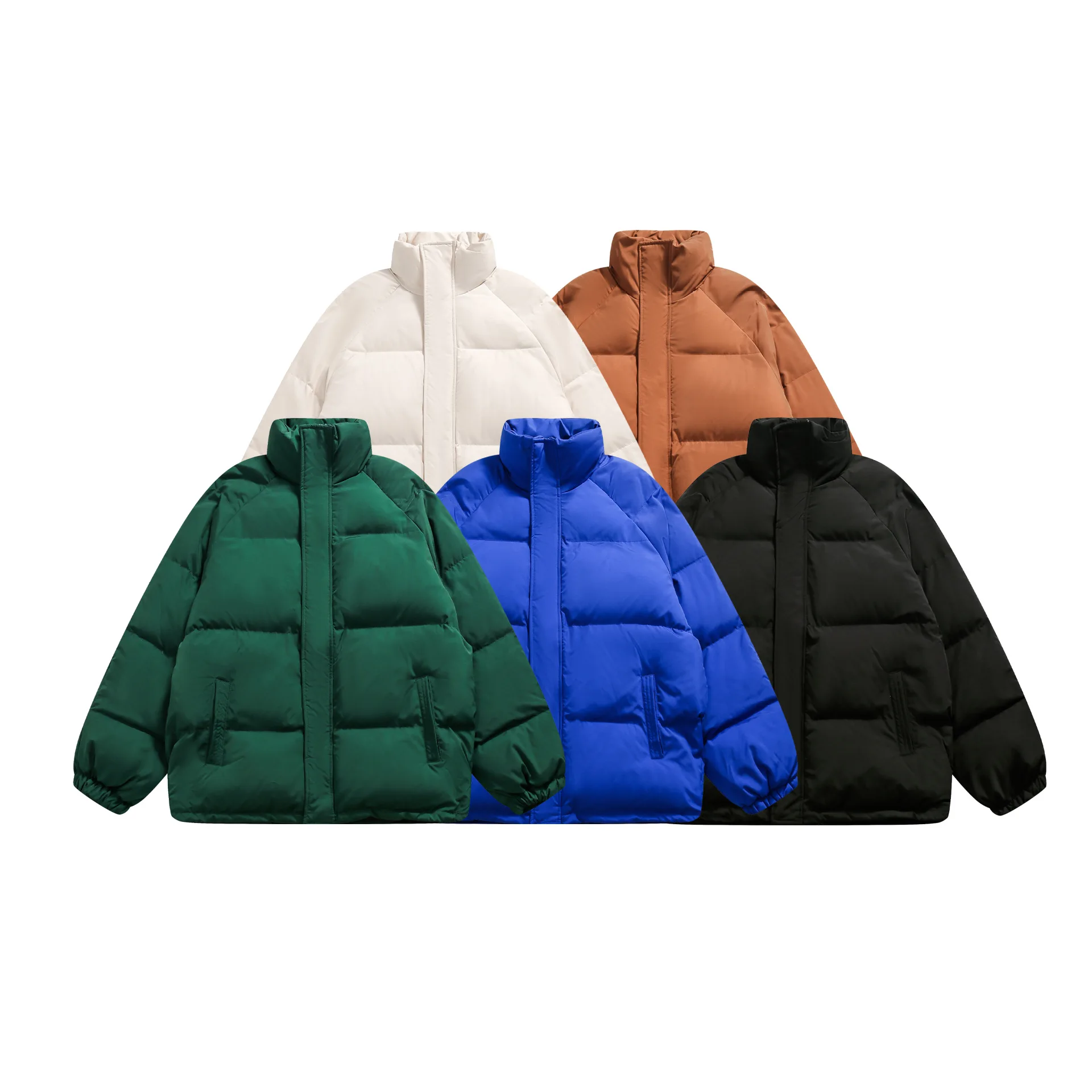 

Simple Winter New Stand-up Collar Men and Women Couples Warm Jacket Loose Jacket Cotton Clothing