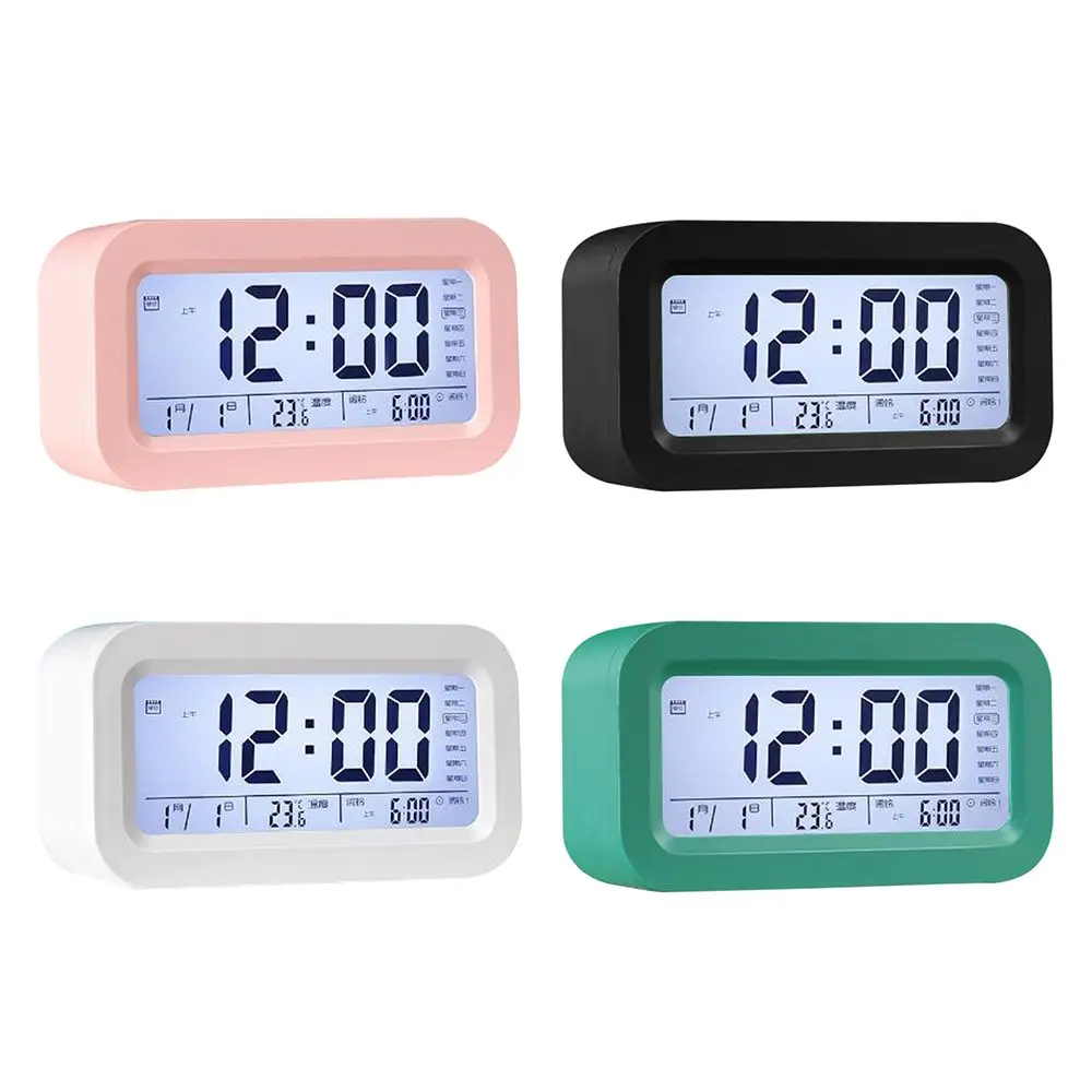 Светодиодный цифровой будильник, подсветка, Повтор сигнала, беззвучный календарь, настольные электронные часы Bcaklight, настольные часы