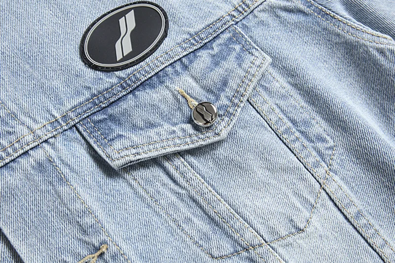 Новинка 2021 мужские классические бейсбольные пальто и куртки Welldone из денима с