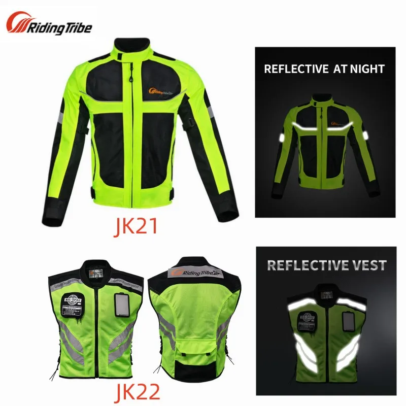 

PRO-BIKER Riding Tribe Motorcycle Jacket Motorbike Vest High Visible Warning Reflective Breathable Racing Cycling Safety Clothes