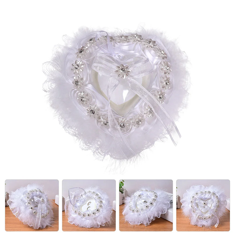 

Ring Box Exquisite Ring Container Plastic Lace Ring Case Wedding Ring Box for Wedding Proposal Party