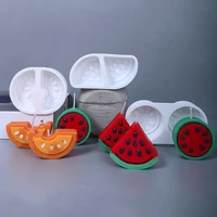 1pc soap making molds watermelon orange shape candle making silicone mold handmade tool diy accessories