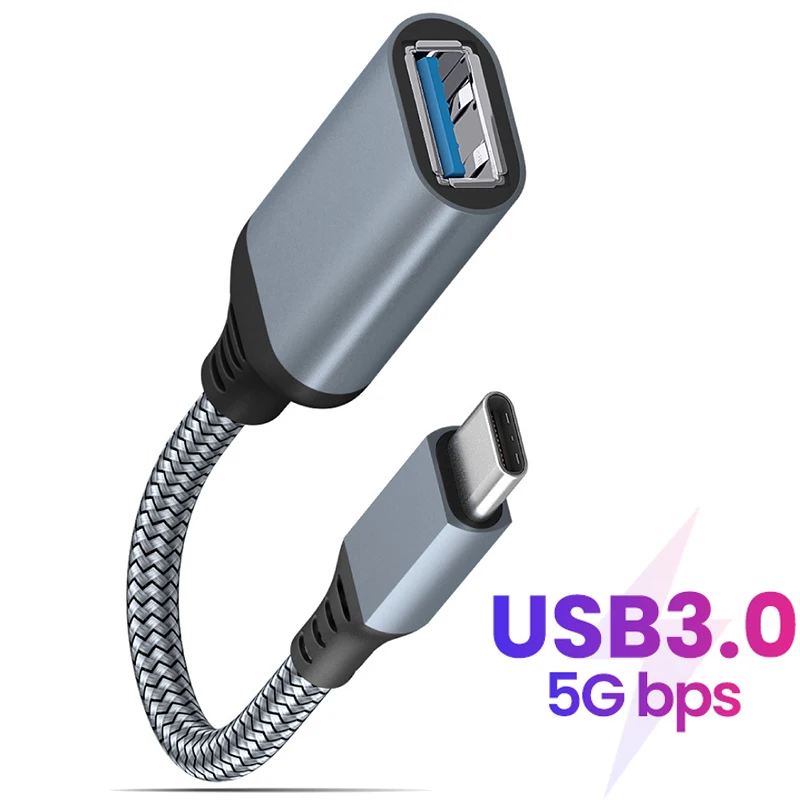 Переходник с USB 3,0 на Type C OTG «Папа-мама», конвертер для Xiaomi POCO F3, Redmi Oneplus, Realme, кабель для передачи данных, флэш-накопитель, коннектор