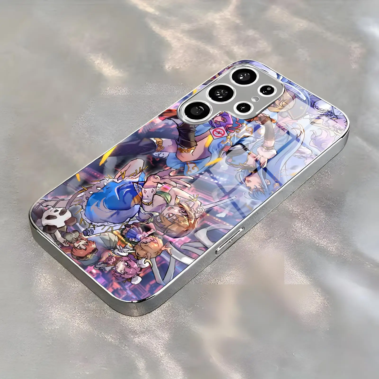 Фото Чехол для телефона Samsung S26 S25 S24 S23 S22 S21 Plus Ultra Note20, чехол из гальванизированного стекла, чехол для телефона с рисунком аниме Tenshi Hinanawi №4