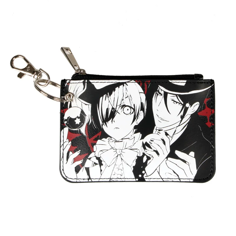 

Кошелек для монет, кошелек для мелочи, чехол из искусственной кожи для карт с цепочкой для ключей на молнии 4805