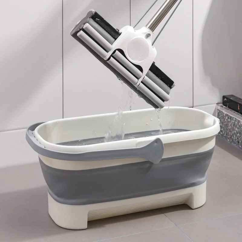 

Складное ведро, портативная складная швабра, ведро из силикона для мытья автомобиля, рыбалки, лагеря, бытовая уборка, аксессуары для ванной ...