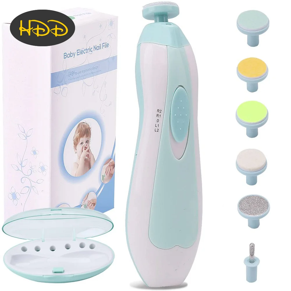 Baby Nail File Electric Nail Trimmer Manicure Set with Nail Clippers, Toes Fingernails Care Safe for Infant Toddler Kids