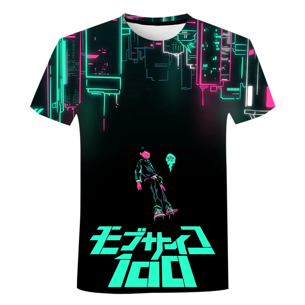 

Summer New Mob Psycho 100 T-Shirts Anime 3D Print Streetwear Men Women Fashion Oversized T Shirt Harajuku Kids Tees Tops Clothes