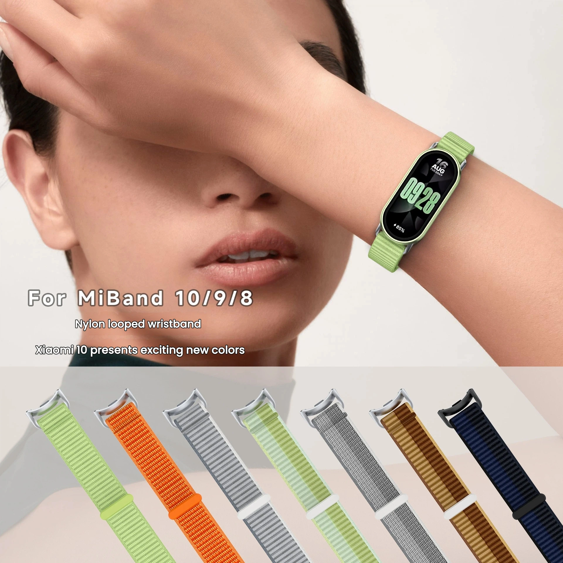 Фото Нейлоновая петля для умных часов Xiaomi Mi Band10, браслет, спортивный браслет Miband10, сменный браслет, смарт-браслет 10, 9 miband8, ремешок ﻿ №2