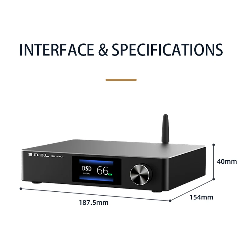 Фото SMSL SU-9n ES9038PRO DAC Bluetooth 5.0 DSD512 PCM768kHz/32Bit с пультом дистанционного управления, декодер Hi-Res SU9N №4
