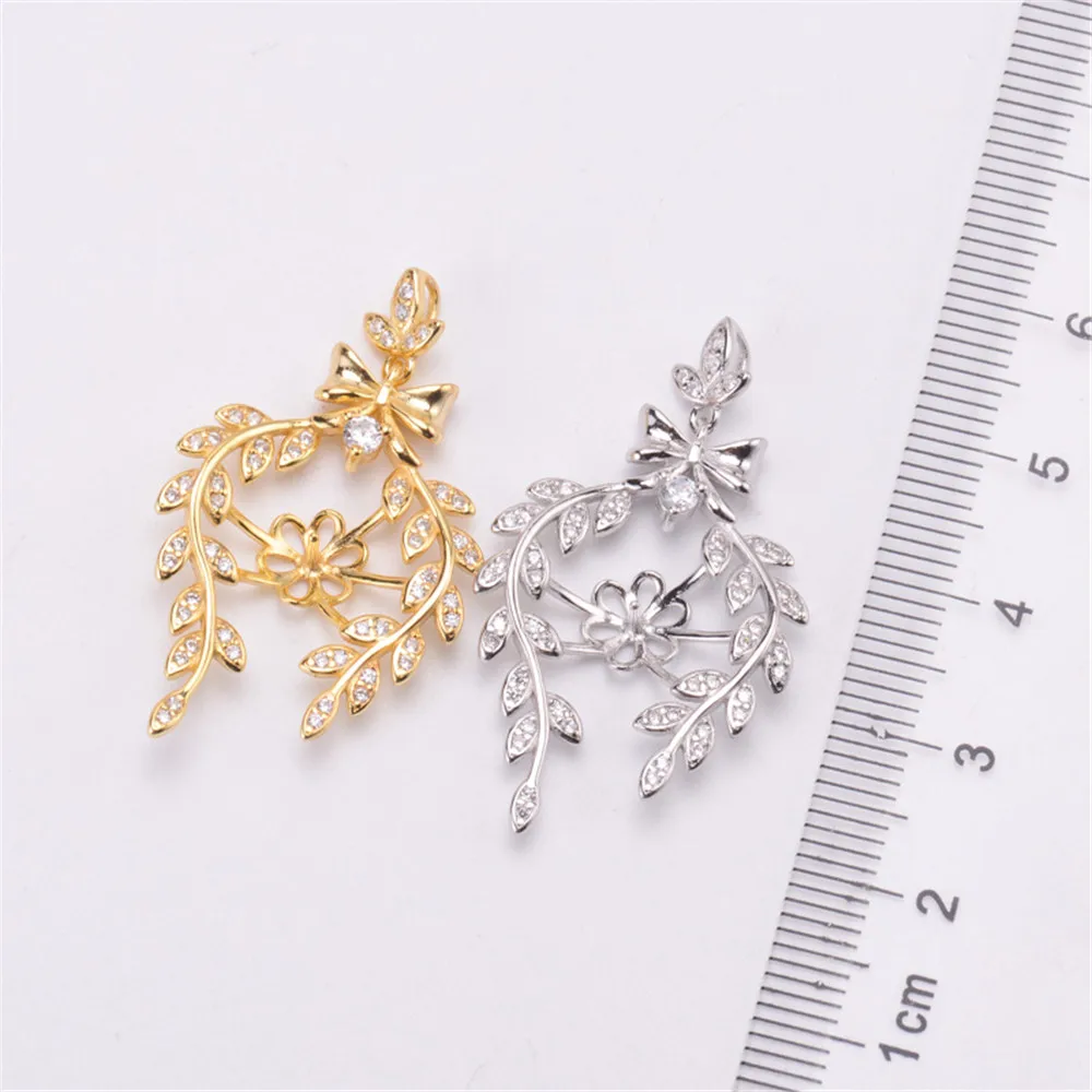 S925 Sterling Silver Pearl Pendant Settings Blank/Base For DIY Pendant Jewelry Making Accessories Suitable for 8-10mm Bead