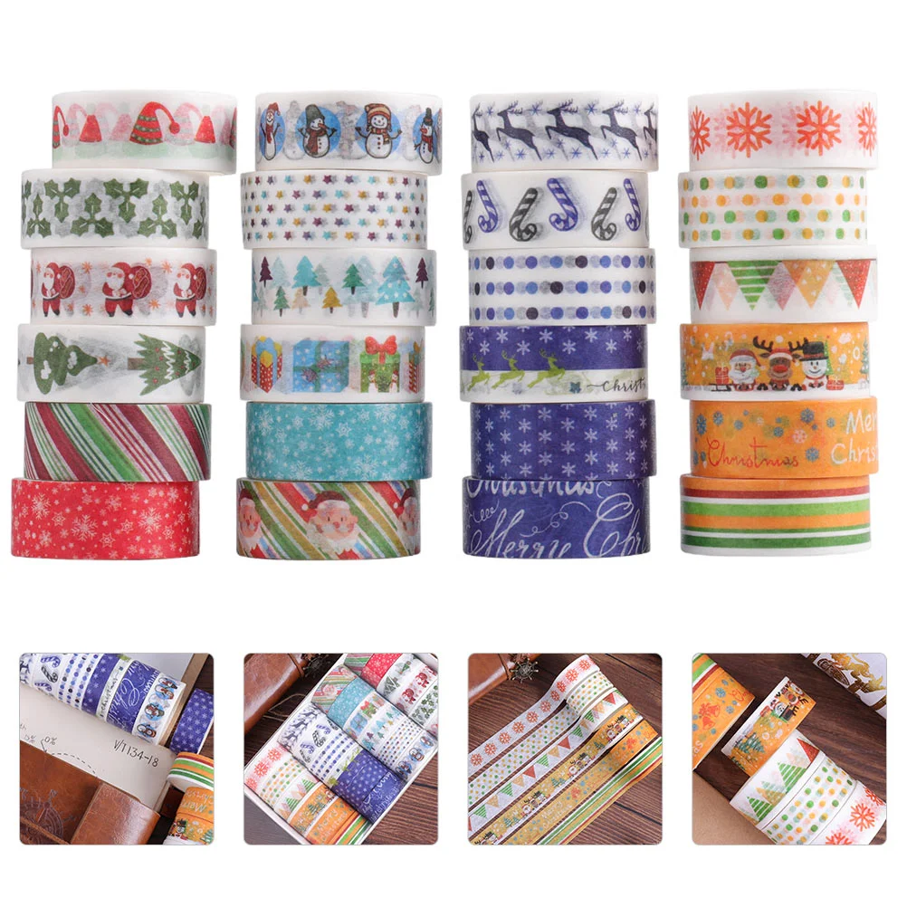 

Рождественская декоративная лента Washi для упаковки подарков, скрапбукинга, снежинок, Хэллоуина, декоративные мини-наклейки