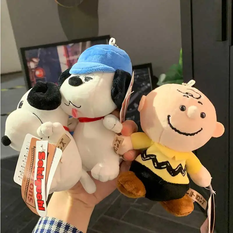 

Anime Snoopy Charlie Plush Doll Toy Keychain Cartoon Soft Stuffed Animals Cute Plushie Bag Pendent Accessories Birthday Gifts