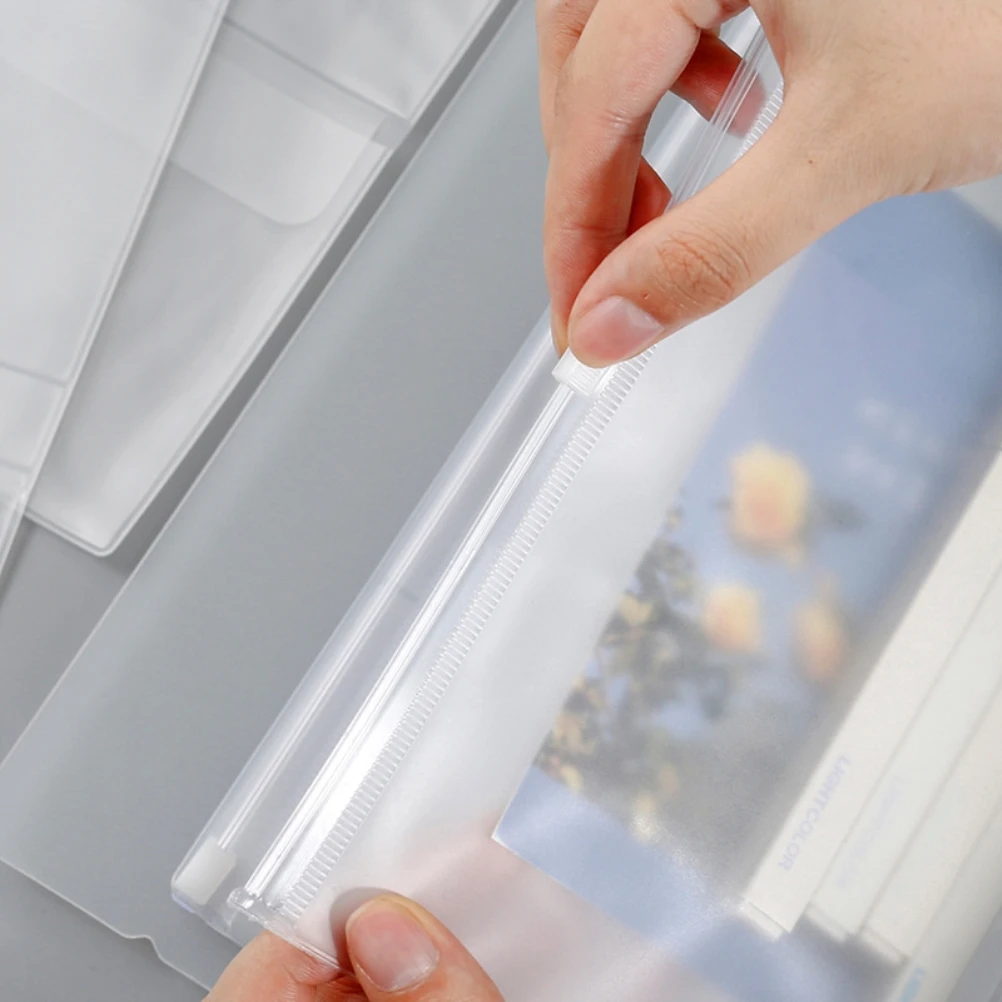 25PCS Convenient Clear PVC A6 Budget Binder Pockets Zipper Folder Bags for 6-Ring Notebook Files Reports |