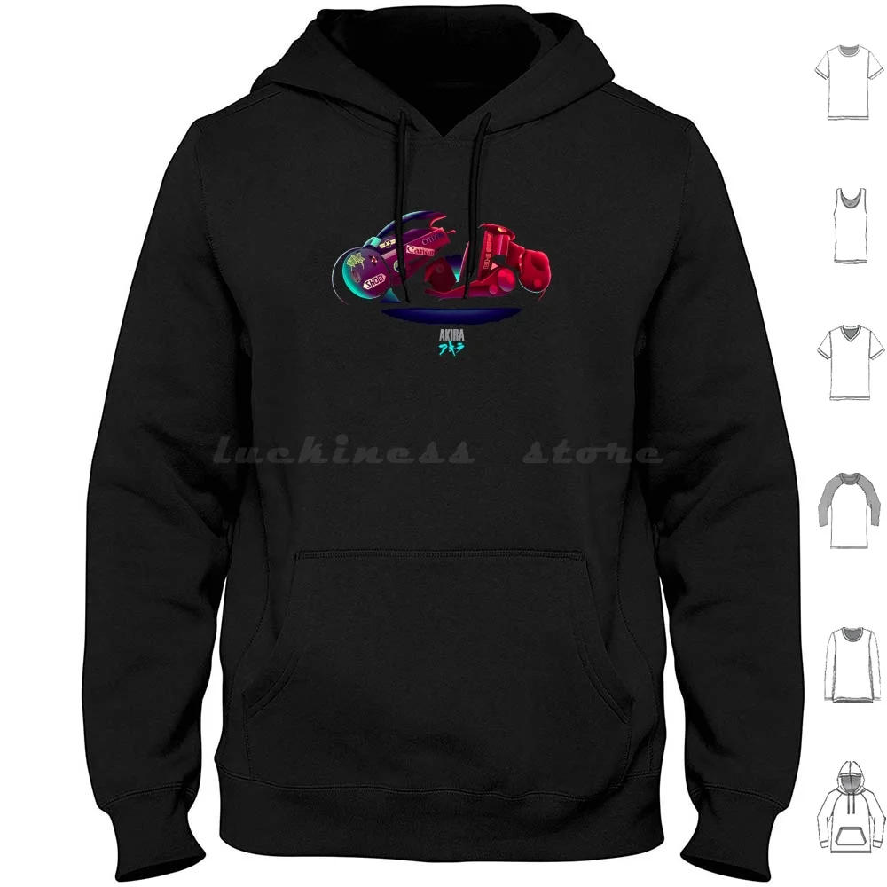 

Akira Super Motorbike Hoodies Long Sleeve Akira Manga Vintage Anime Anime Akira Movie Japan Tokyo