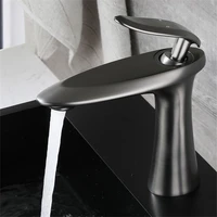 brass bathroom basin faucets hot cold sink mixer water taps deck mounted single handle new design chromeblackrose goldgrey