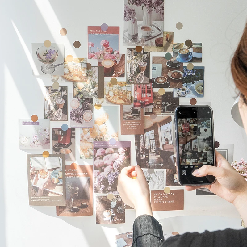 

20 шт./набор, бумажные открытки в стиле кофе для скрапбукинга