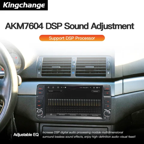 Kingchange Android 14 8,9 "2 Din автомобильный радио стерео GPS для BMW E46 3 318/320/325/330/335 M3 1998-2005 WIFI CarPlay Auto 360 GPS
