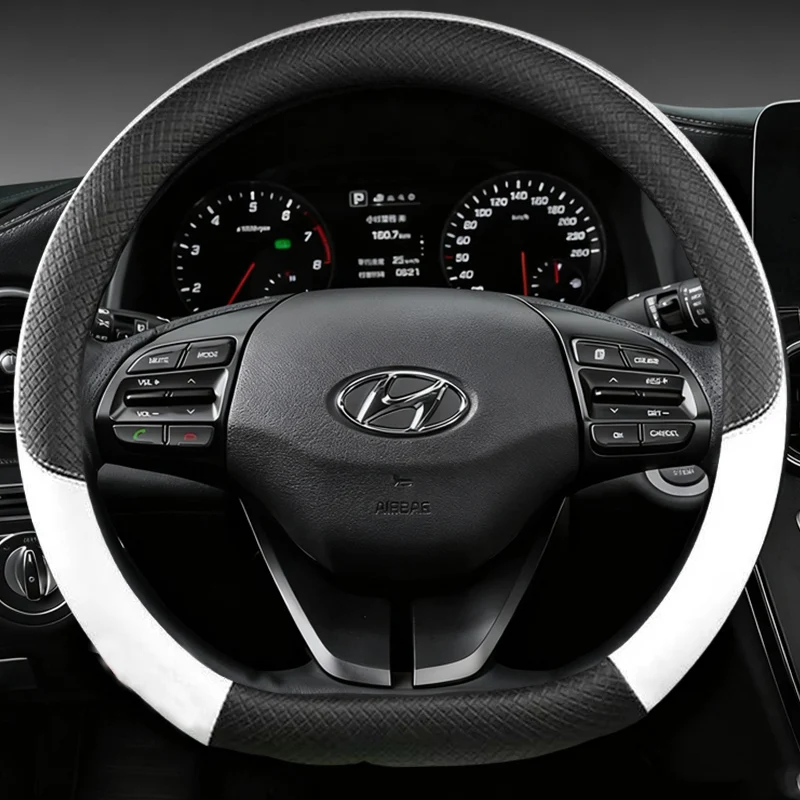 

Автомобильный чехол на руль для Hyundai ioniq 5 2016 2017 2018 2019 2020 2021 2022 D-образные аксессуары из искусственной кожи