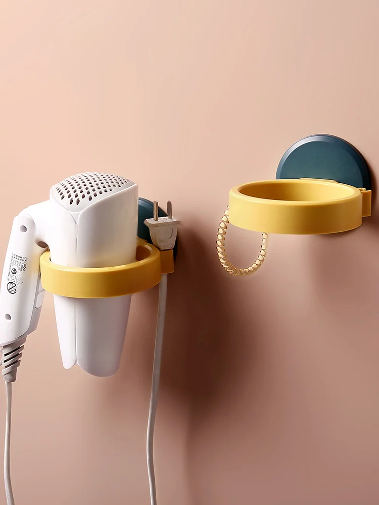 

Toilet Hair Dryer Rack Punch-Free Bathroom Electric Hair Dryer Storage Rack Toilet Wall Hanging Hair Dryer Storage Rack