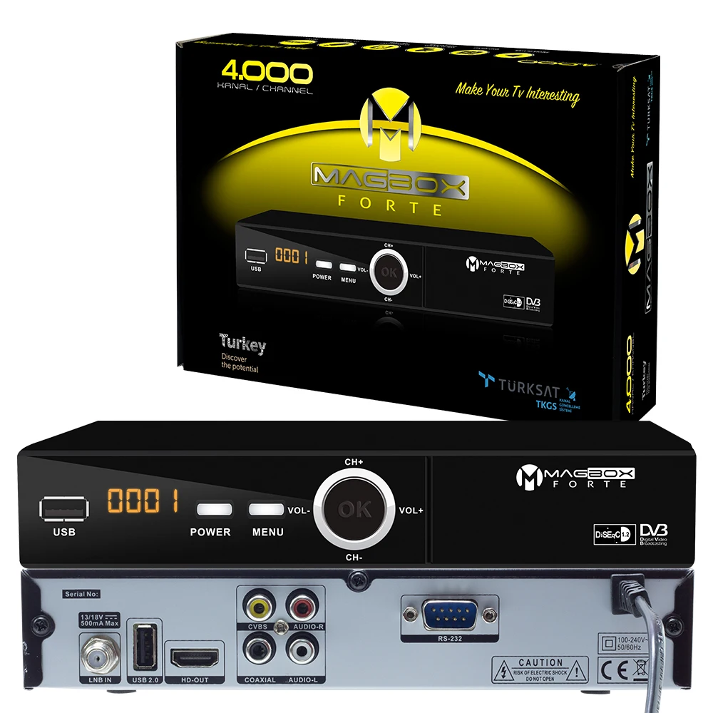 MAGBOX Форте FULL HD USB PVR обсаженных-цифра спутниковый телевизионный ресивер TKGSLİ (HDMI-RCA)