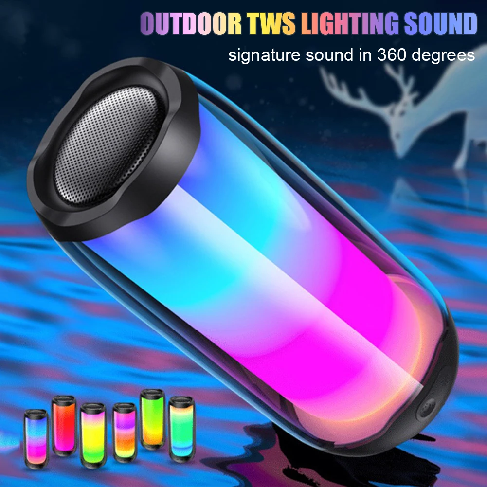 

Mini Indoor/outdoor Wireless Bluetooth Speaker With LED Colorful Lights Bestseller Portable Bluetooth Speaker TF FM Music Play