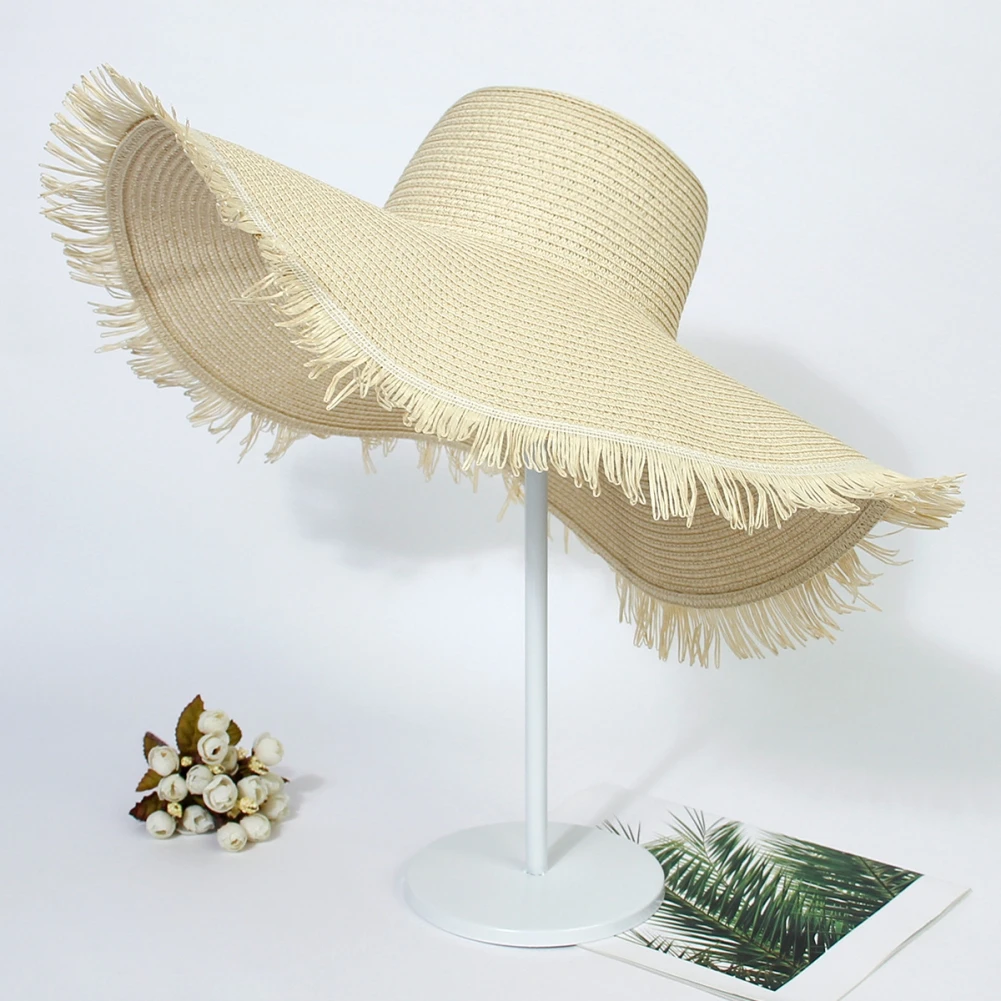 

Summer Beach Straw Hat Women's Bohemian Style Large-brimmed UV Protection Comforty Breathable Sunhat