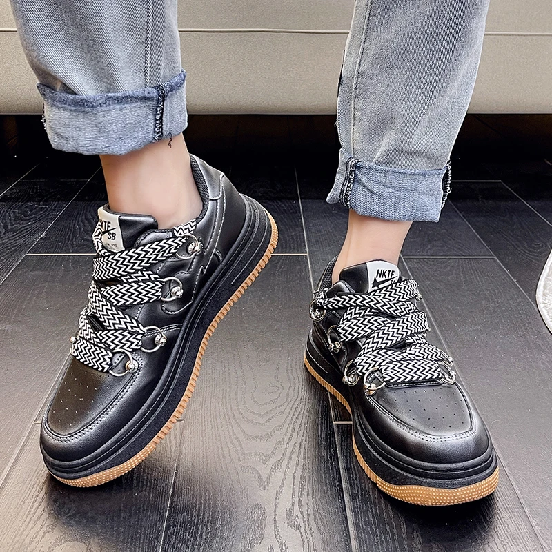 Women's sports shoes large size fashion all-match sports shoes 2022 spring and autumn thick bottom running casual couple shoes