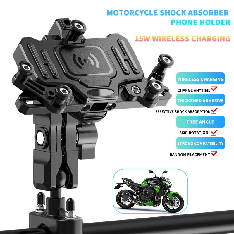 Motorcycle Mobile Phone Holder Wireless Charging  For  Kawasaki Z900 Z 900  Accesorios Bracket