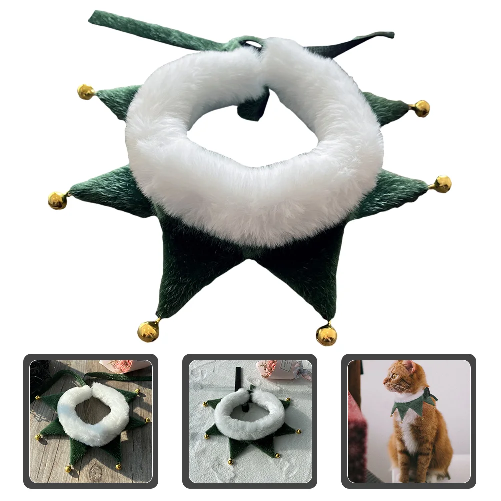 

Scarf Pet Christmas Dog Collar Pets Bell Clown Costume Decorative Holiday Neckwear Pom Outfit Accessories Cat Plush Warm
