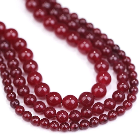 Бусины из рубина нефрита SHIJIWLS 6/8/10 мм