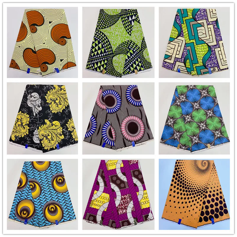 

6 Yards/Lot Guaranteed Veritable Original Real Wax African Fabric Ankara Print 100% Cotton Fabric For Sewing Wax K110901