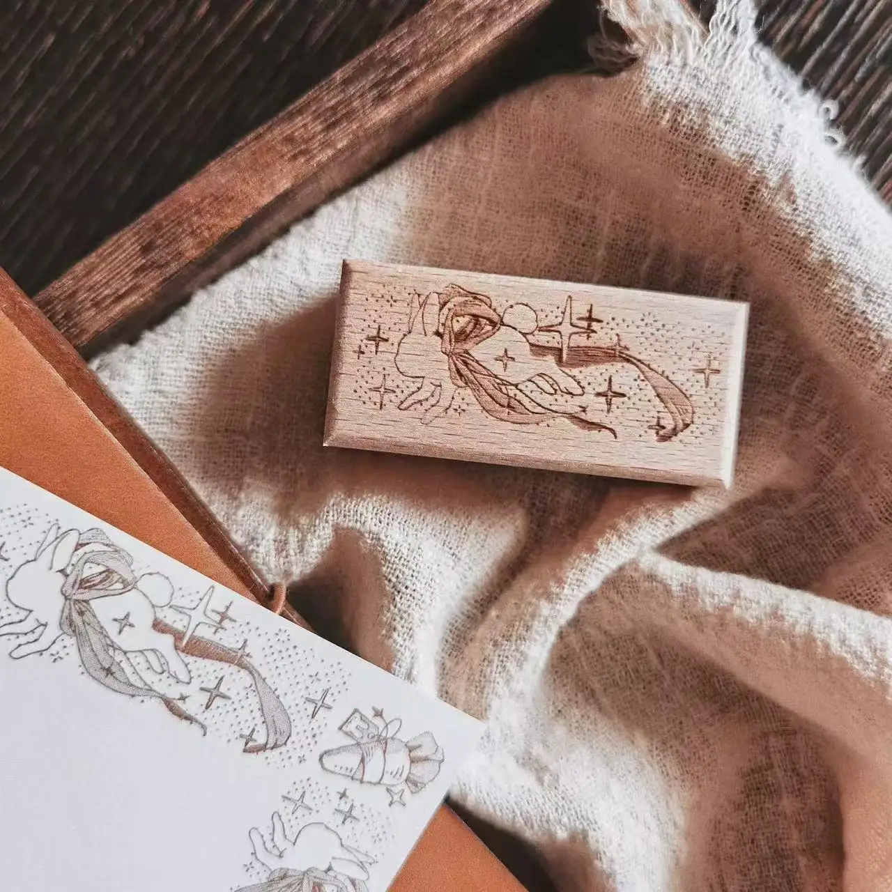 Винтажный милый морковный кролик деревянный резиновый штамп для DIY скрапбукинга