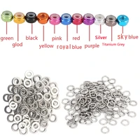50sets m3 m4 m5 colorful hex nut with spacer flat washer gasket spring washer