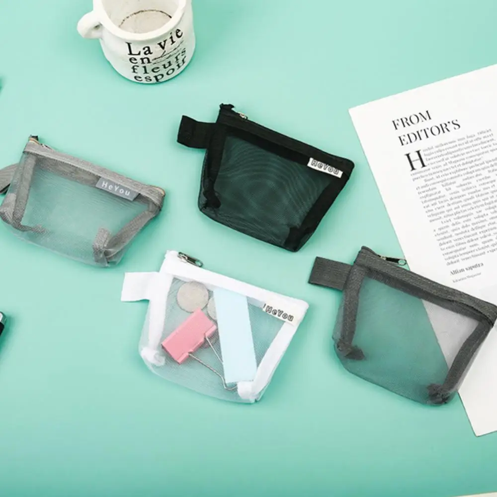 

Household Small Nylon Change Purse 2023 Storage Basket Nylon Coin Purse Coin Purse Pouch Small Mesh Storage Bag Triangular Mesh