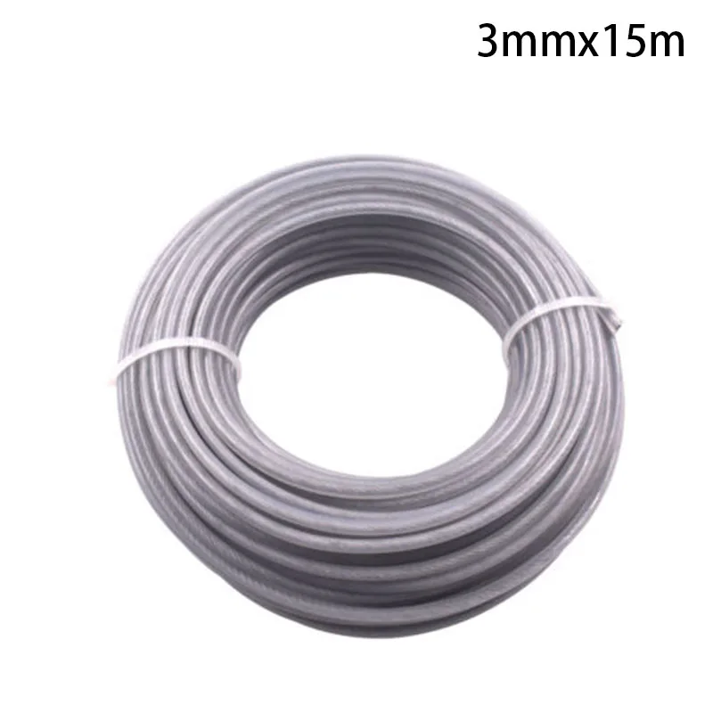 

Gray Trimmer Wire Cord Line Durable and High Strength Steel Wire Universal for Any Type of Lawn Mower or Trimmer