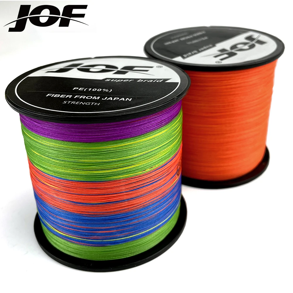 

JOF 8 Strands 500M 300M 100M PE Braided Fishing Line 8.2-35.8kg Saltwater Weave Carp Fish Cord Pesca Wire Strong Multicolor