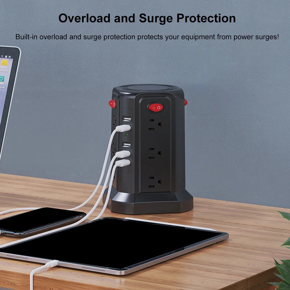 Удлинитель с 5 USB-разъемами 1250 Вт 10 А 1 8 м