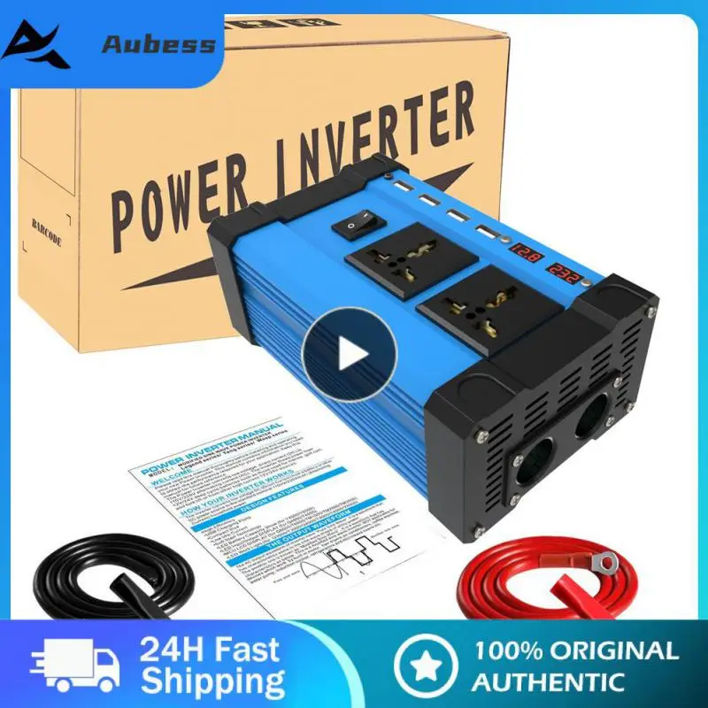 

2/4/6PCS Sine Wave Car Inverter Charger Durable Dc/ac Voltage Display Pure Sine Wave Power Inverter Practical Fast Charging