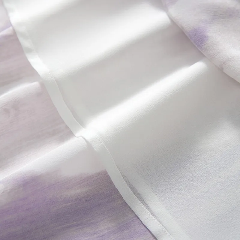 Высококачественная шелковая плиссированная юбка в стиле Прованс во французском