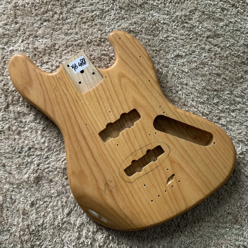 

Корпус бас-гитары Jazz естественного цвета, модель JB, замена поверхности и грязи «сделай сам», правая рука из массива ясеня, YB488