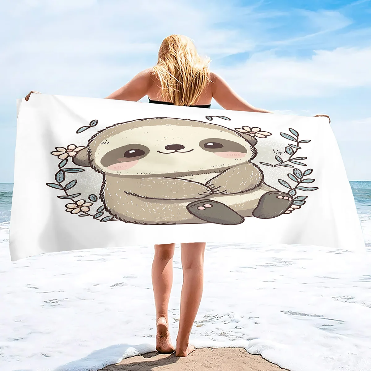 

Oversized Sloth Beach Towel for Women Girls Kids,Super Soft Microfiber Quick Dry and Sand Free Towel,Lightweight Pool Yoga Towel