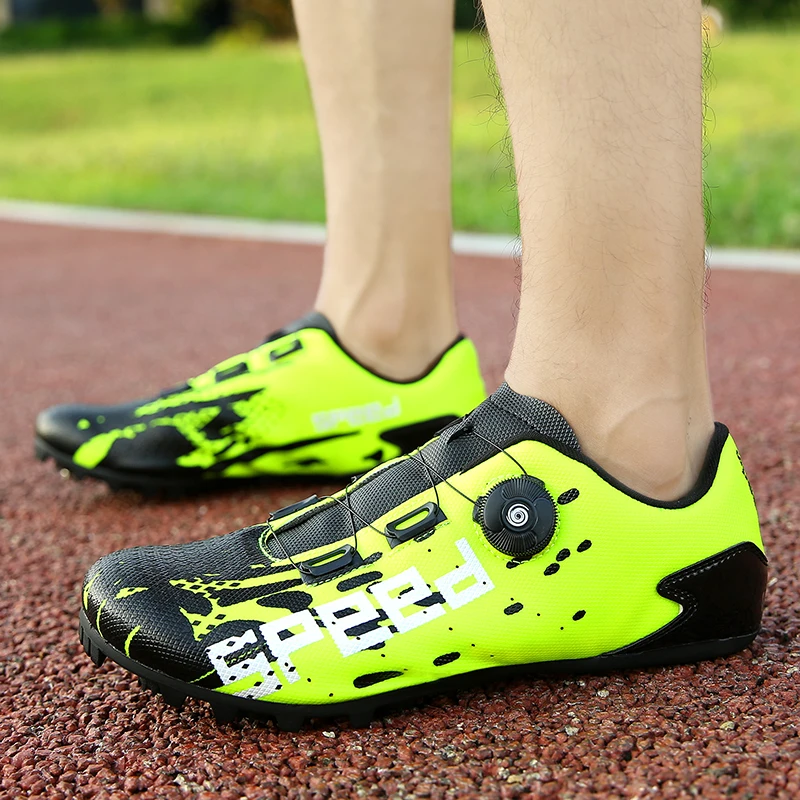 

DR.EAGLE Rotating Self-Locking Track Field Shoes Women Spikes Sneakers Running Training Shoes Lightweight Men Spike Sport Shoes