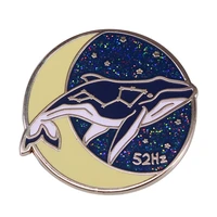 whale inspired badge music fans aesthetic treasure fashionable creative cartoon brooch lovely enamel badge clothing accessories