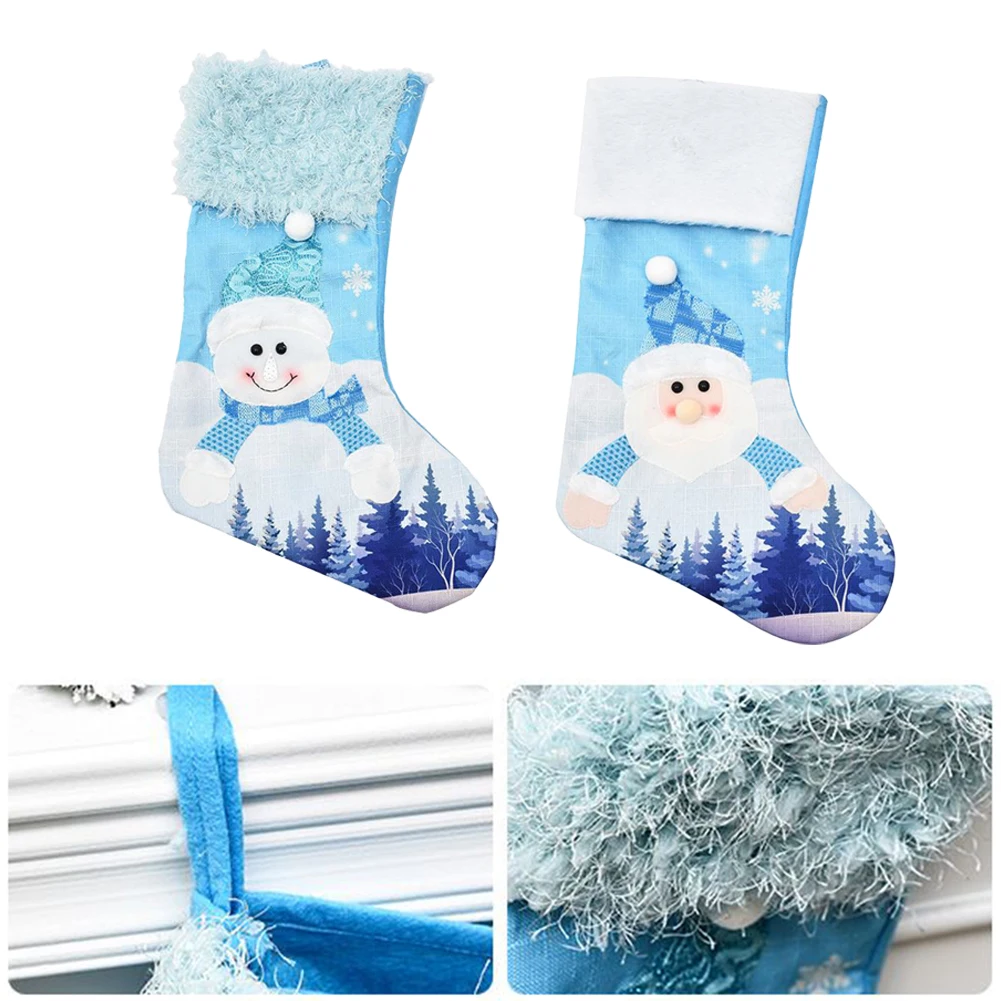 

Christmas Stocking Doll Sock Santa Candy Gift Bags Xmas Tree Hanging Pocket Decor Home Party 2023 Christmas Ornament