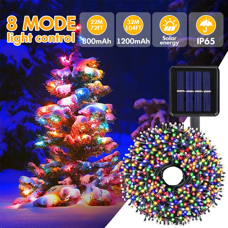 

Светодиодная гирлянда на солнечной батарее, 8 режимов